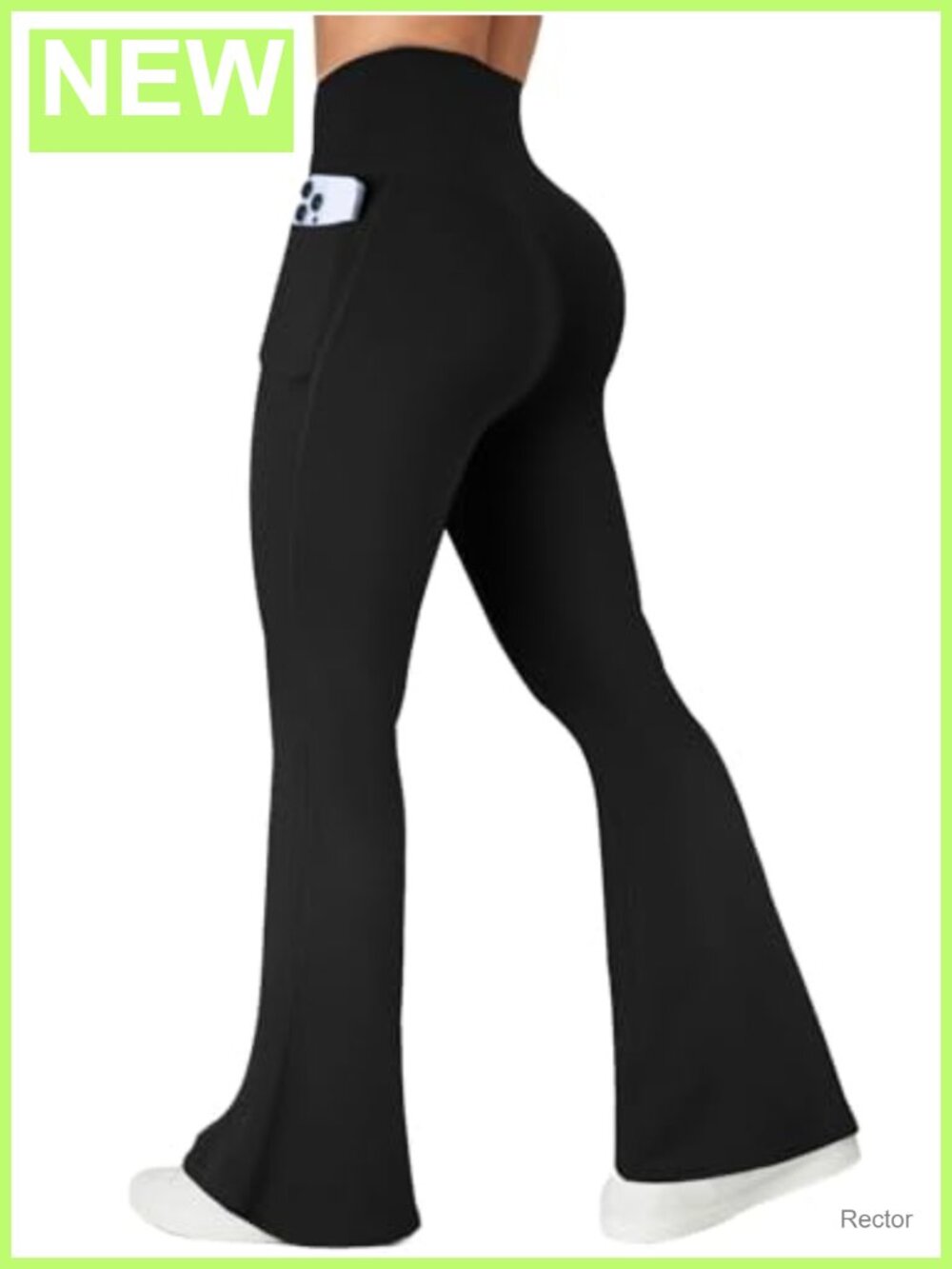 Womens Flare Leggings with Pockets Seamless Crossover High Waist Yoga Pants